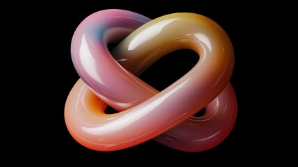 Interlocked gradient rings - symbolic art and design concept for modern decor and creativity