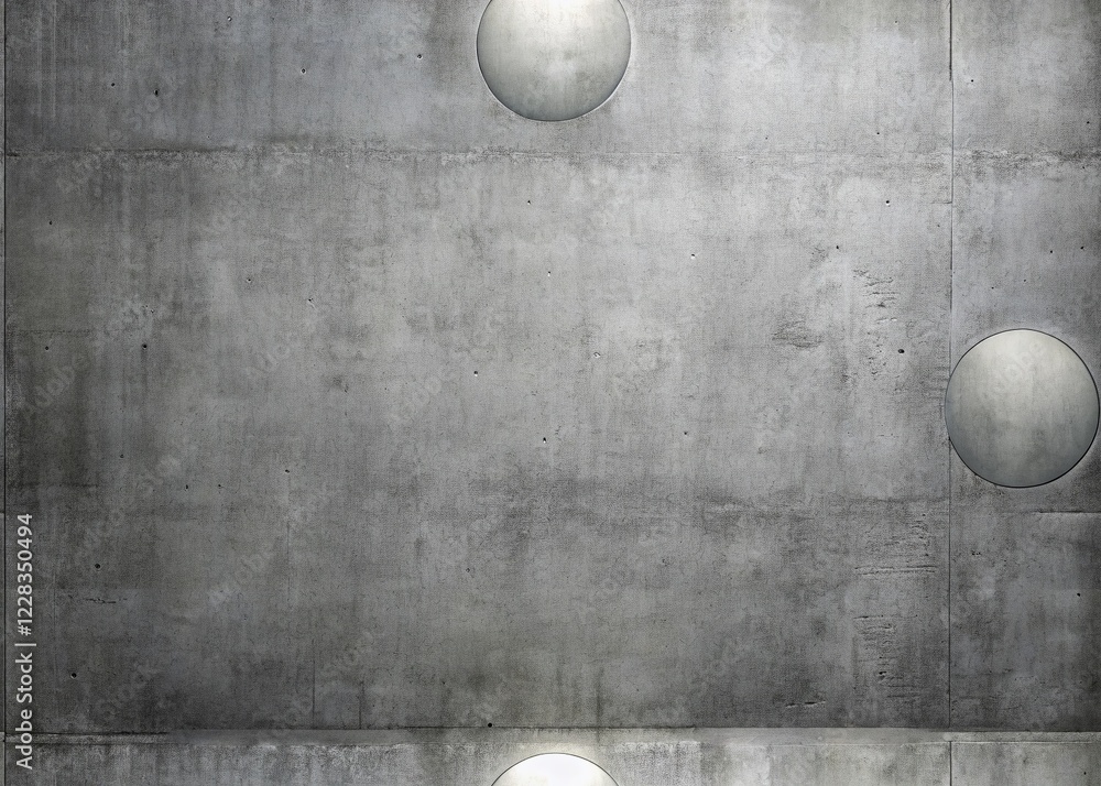 Poster Smooth Gray Concrete Texture Background - Modern Minimalist Design Element