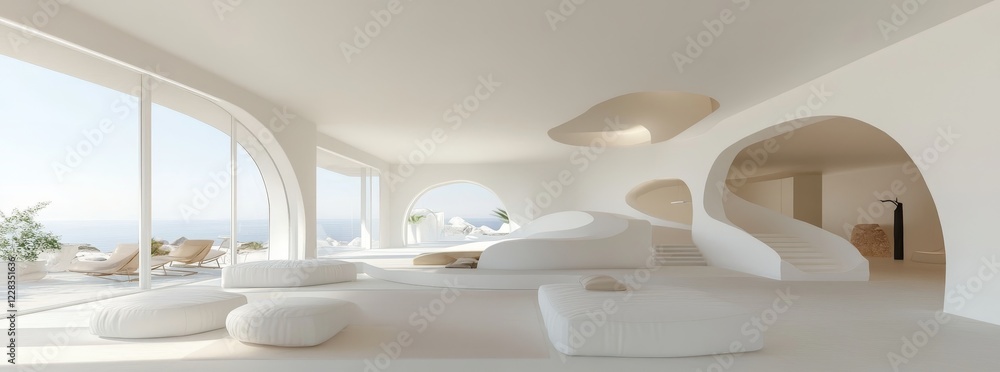 Aufkleber background of abstract architecture featuring minimal graphic design