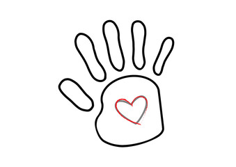 Human hands sketch, scribble arms wave clapping on white background, thumb up gesture silhouette, love