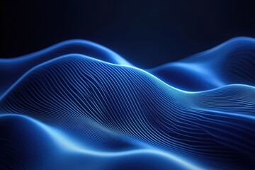 Modern Abstract Blue Artwork with Flowing Lines, Smooth Gradient Waves, and Minimalist Design for Creative Backdrops and Contemporary Inspirations
