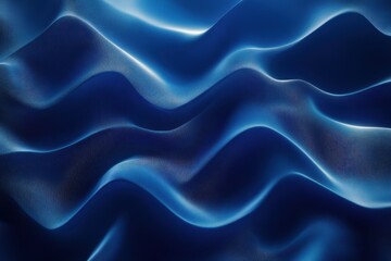 Obraz premium Modern Abstract Blue Artwork with Flowing Lines, Smooth Gradient Waves, and Minimalist Design for Creative Backdrops and Contemporary Inspirations
