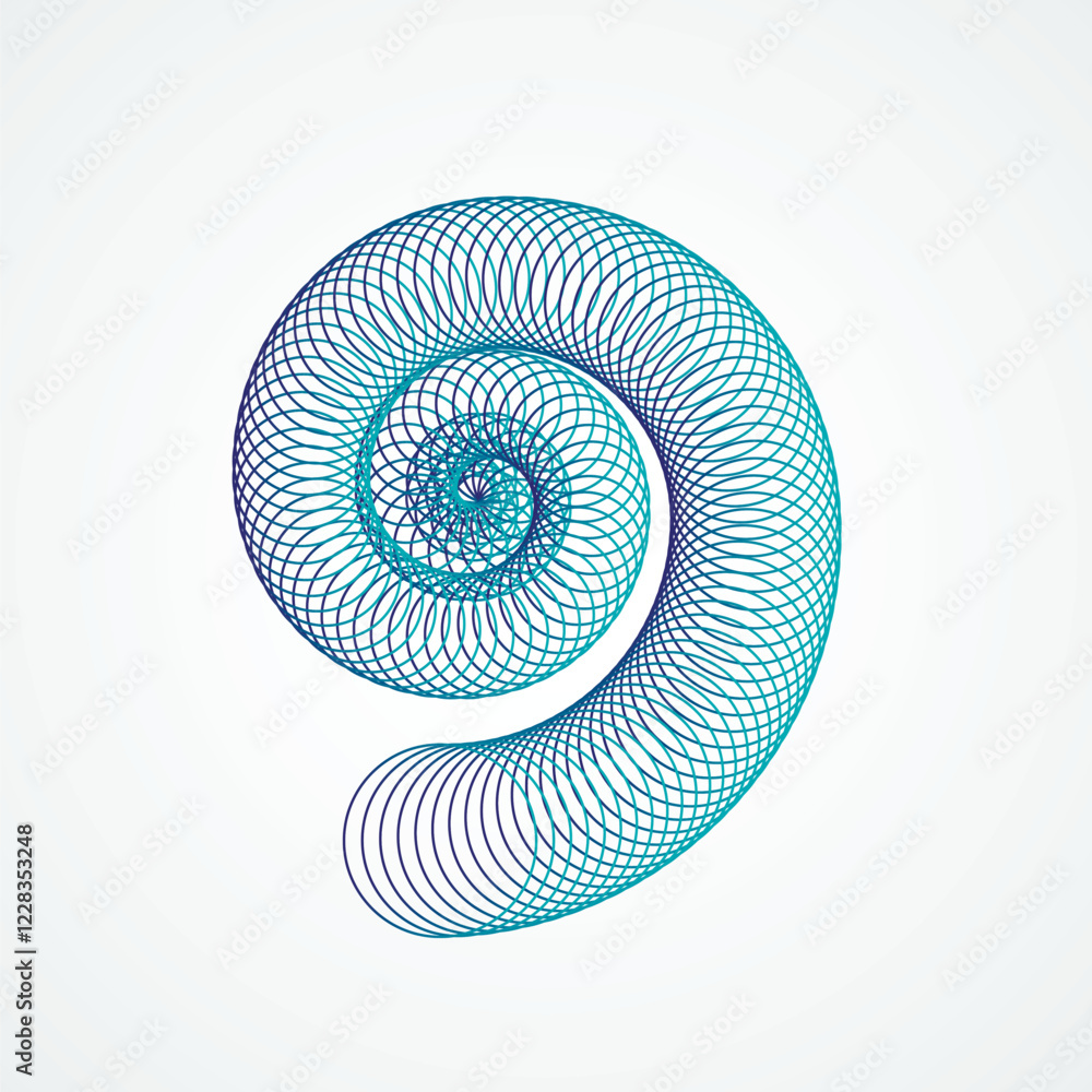 Poster trendy circles shell on white backdrop. colorful geometric background vector illustration.