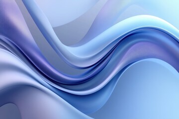 Obraz premium Modern Abstract Blue Artwork with Flowing Lines, Smooth Gradient Waves, and Minimalist Design for Creative Backdrops and Contemporary Inspirations