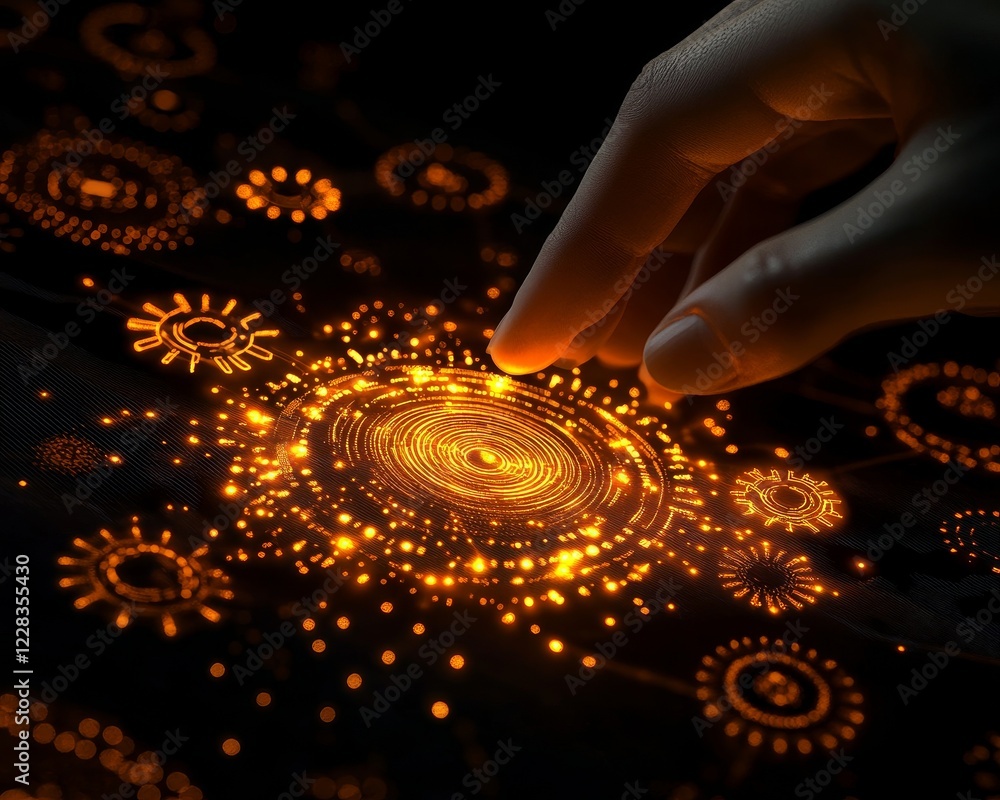 Poster streamlined tech-driven business solutions, effectively visualized on a professional tablet