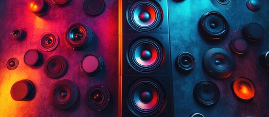 Vibrant Audio Wall: A Symphony of Sound and Color