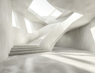 An empty room with a modern new interior in an apartment or office space designed for business