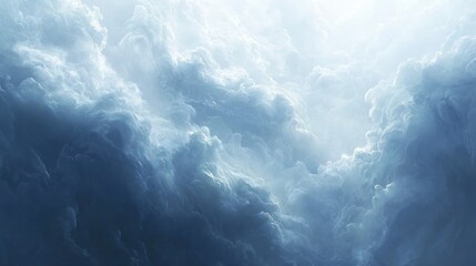 Dramatic sky, sunlight piercing dark storm clouds, aerial view, background/texture