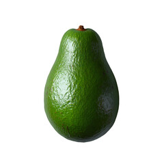 Fresh Ripe Avocado, Healthy Fruit, Isolated on Transparent Background
