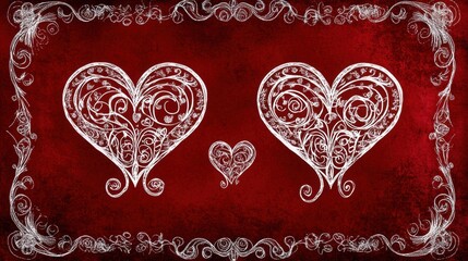 Valentine’s Day greeting card background template with heart shape