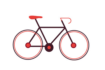 Minimalist bicycle illustration in a modern, flat design. Perfect for cycling, transportation, fitness, eco-friendly mobility, and outdoor adventure concepts. Bike and sustainability related graphics