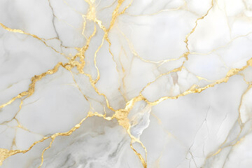 Fototapeta premium Elegant White Marble with Golden Veins Background Texture Image