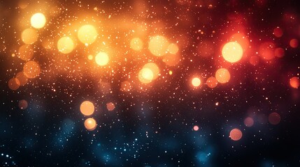 Fototapeta premium Abstract Festive Background With Warm And Cool Lights