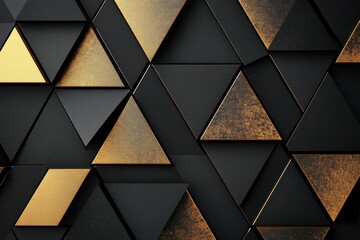 Luxury Golden Geometric Shapes with Glittering Bokeh and Radiant Light Reflections for Elegant Festive and Premium Design Backgrounds