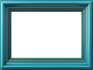 Green picture frame, teal green wooden picture frame, Green rectangle frame for photo