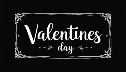 Bold Valentine's Day Poster Design Against Black Background