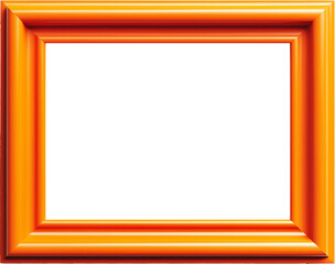Orange picture frame, Orange wooden picture frame, Orange rectangle frame for picture