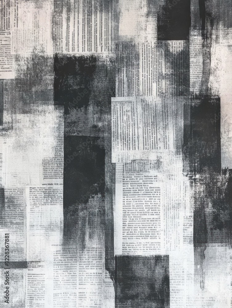 Aufkleber vintage newspaper clippings create a textured backdrop highlighting history and journalism from past