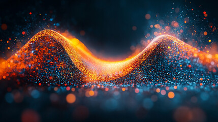 A large digital funnel processes vast streams of online data symbolizing big data technology analysis and transformation into valuable insights futuristic minimalistic design with bright tones

