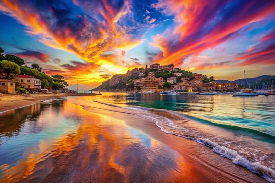 Surreal Majorca Seascape: Dreamlike Port Soller Beach