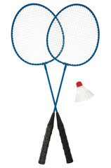 Badminton racket and shuttlecock 