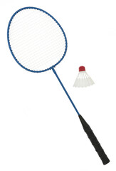 Badminton racket and shuttlecock 