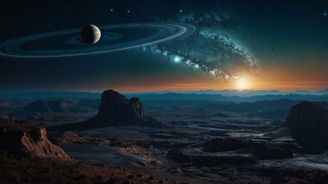 Cosmic world, alien planet