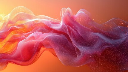 Obraz premium Abstract flowing waves in vibrant colors with a soft, ethereal quality.