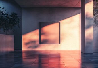 Wall with empty frames