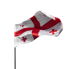 Georgian flag close up