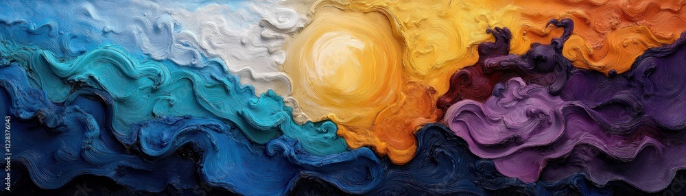 Aufkleber experience a bold and uplifting scene of motivation and empowerment, with abstract swirls of fire an