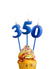 Candle number 350 - Number of followers or likes