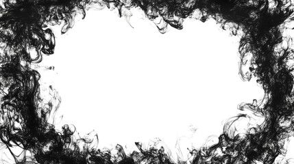 Dark smoky frame with transparent center background. Transparent background