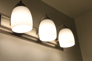 matte wall lamps with shades on the wall