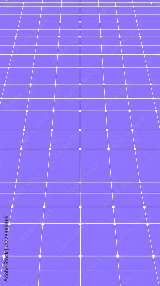 Poster purple grid with white lines creates a geometric pattern