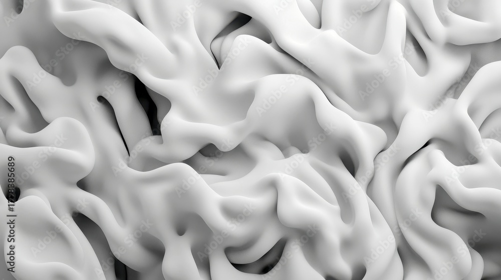 Aufkleber abstract grayscale fabric texture with soft folds and waves