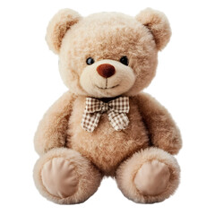 Obraz premium Brown Teddy Bear, Soft Plushie, Cute Kids Toy, Birthday Gift Idea, Isolated on Transparent Background
