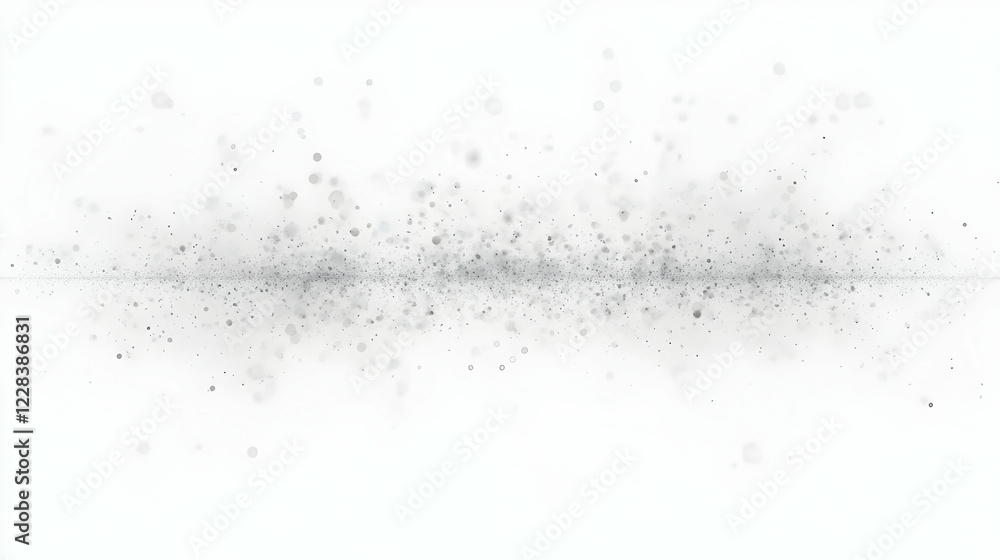 Poster abstract background with gray particles and bokeh effects creates a soft and dreamy atmosphere