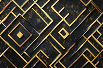 Elegant Flowing Golden Waves with Glowing Particles on a Dark Background, Abstract Futuristic Texture and Luxury Artistic Design
