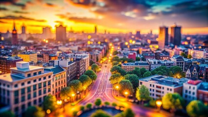 Obraz premium Vibrant Pastel Gradient Tilt-Shift Background: Modern Creative Design Texture