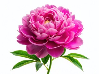 Vibrant Peony Flower Clipart: Blank Space for Branding Designs