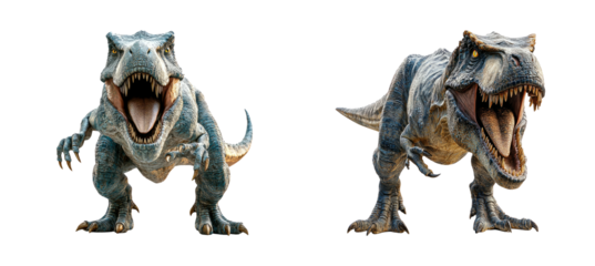 Fierce T-Rex Dinosaur on Transparent Background