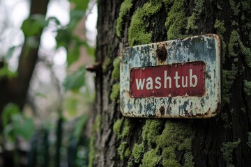 Fototapeta premium Rustic Metal Sign Marked 