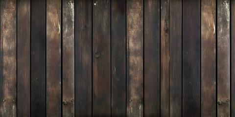 Dark Brown Wooden Planks Background Texture with Vertical Lines and Knots Shows Rustic Design