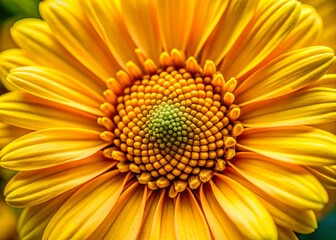 Vibrant Yellow Flower Macro Photography: Close-up Detail of Pollen and Petals