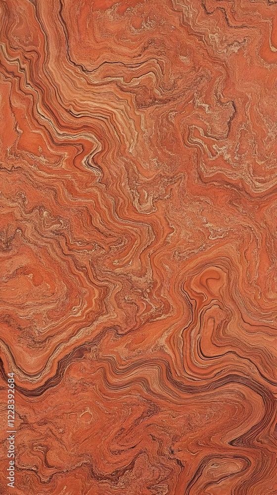 Poster abstract background with flowing orange red waves and smooth texture