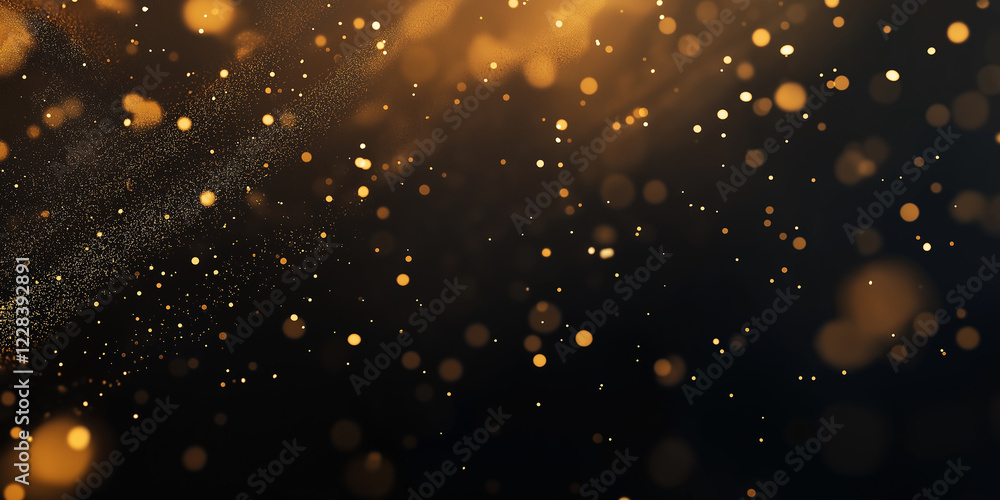 Aufkleber abstract gold background with soft blur bokeh light effect