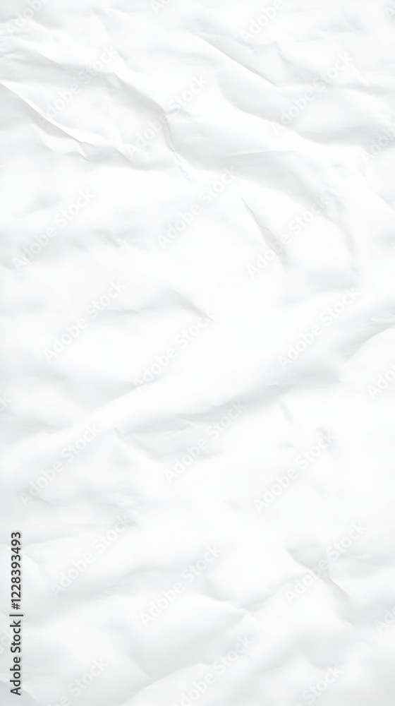 Poster white wrinkled paper texture creates a smooth, elegant background with subtle shadows and highlights