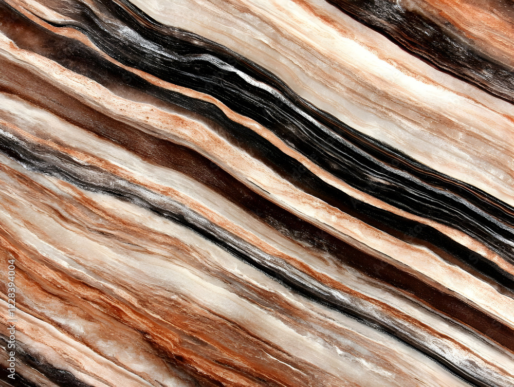 Poster Abstract Background with Diagonal Brown and Black Stripes Texture Creates a Visually Striking Image