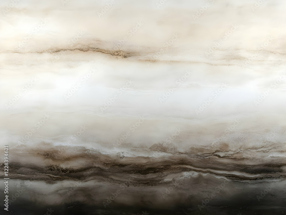 Poster abstract background flows gently with subtle brown hues across white canvas, creating a serene atmos
